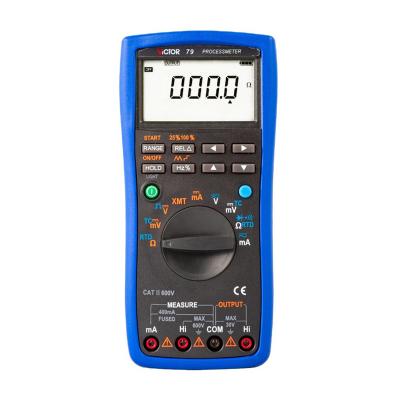 China VICTOR 79 Digital Multimeter 2 in 1 RTD RSKEJTNB Cu50 Pt100 79 4-20mA Signal Output Multimeter Process Signal Source for sale