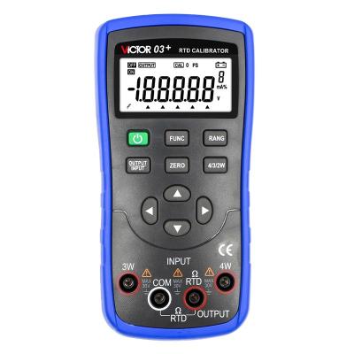 China VICTOR 03+ RTD Source Resistor And Thermocouple Calibrator Multifunction Source Signal Calibrator 180*90*47mm for sale