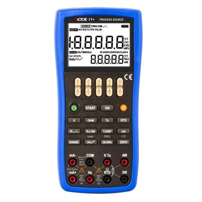 China VICTOR 11+ Signal Process Source Output Function High Accuracy Thermocouple Frequency Calibrator 205*95*42mm for sale