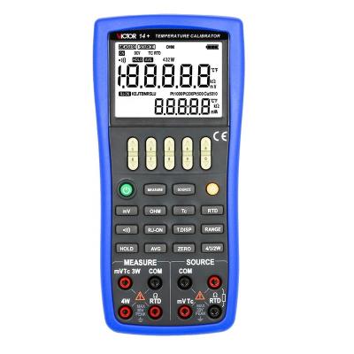 China VICTOR 14+ Temperature Calibrator with Gauge and Source Function 2-Wire, 3-Wire, 4-Wire Connection or RTD Ohm and Gauge 205*95*42mm for sale