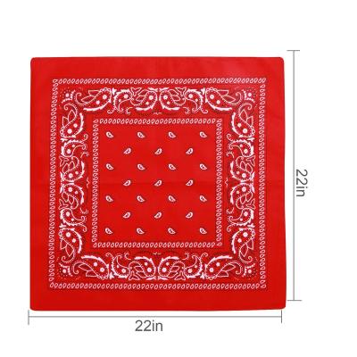 China Main Sun Protection Bulk Bandanas Scarf 55x55cm Headscarf Heat-Transferred Print Screen Printing Bandana Scarf for sale