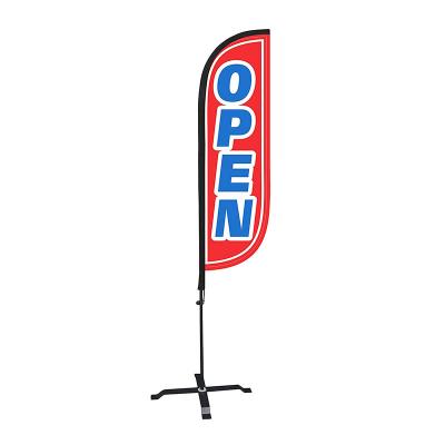 China Health care institutes wholesale custom flag flying feather flag knife advertising outdoor advertising teardrop banner pull flags for sale