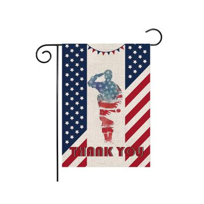 China Health Care Institutes Of July Memorial Day Patriotic USA Garden Flag Flag Outdoor Decorations Burlap Vertical Double Sided Decor 12.5 x 18 inches for sale