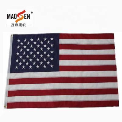 China Outddor Banners x5 ft Most Durable American Flag Custom USA Flag Made Nylon Embroidered Stars Stitched Stripes For Outdoor USA Flag for sale