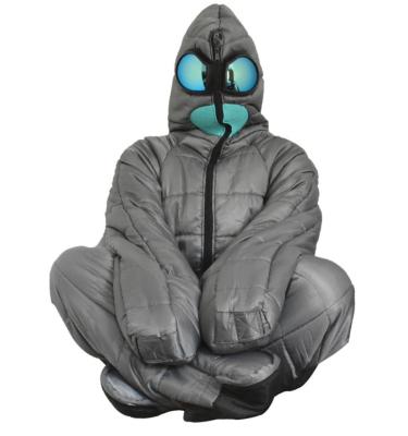 China Adult Portable Mummy Sleeping Bag Costume Humanoid Alien Shaped Sleeping Bag For Outdoor Traveling Hikes for sale