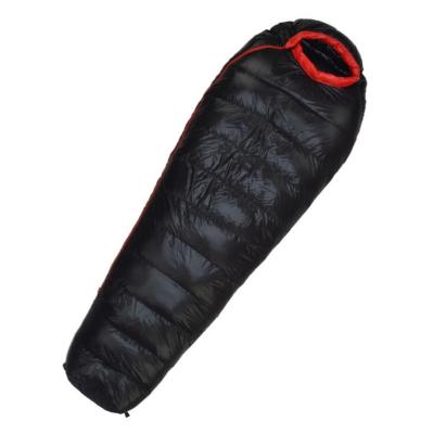 China High Quality Mummy Goose Down Mummy Nylon Waterproof Ultralight Sleeping Bag For Cold Winters for sale