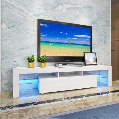 China Rectangular White Cabinet Living Room Furniture Customized High Gloss Design TV Stand Wooden TV Stand Unit. for sale