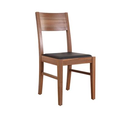 China Wholesale Nordic Leisure Single Seat Furniture Simpe Factory Backrest PU Wooden Cushion Dining Chair. for sale