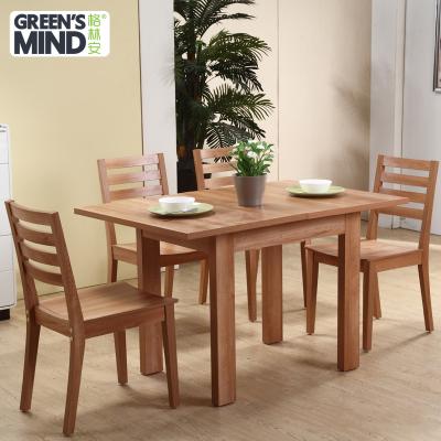 China Morden Chinese style dining room furniture 4 people simple wooden dining tables and chairs small house dining table set for sale