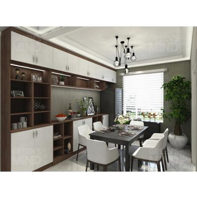 China Modern Morden Nordic Style Dining Room Furniture Dining Table Set Wooden Dining Chair and Table Dining Cabinet Set for sale