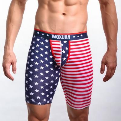 China Wholesale WOXUAN Antibacterial Men's Half Shorts USA Flag Mans Underwear Man Apparel! New arrival! for sale