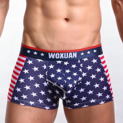 China Wholesale WOXUAN Antibacterial Mens Boxer Shorts USA Flag Mans Underwear Man Apparel! New arrival! for sale