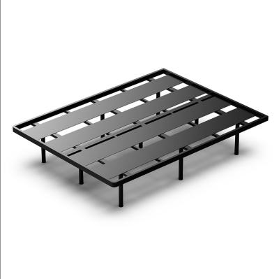 China Modern Heavy Duty Metal King Queen Size Hotel Bed Frame For Hotel A Hostel for sale