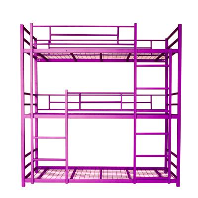 China Children(other) wholesale 3 layer bunk bed factory adjustable bunk bed 3 layer metal triple bed for sale