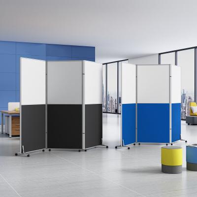 China Desk CLASSIC School Partition Folding Screen Freestanding Room Divider with Wheels for sale