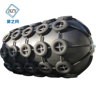 China Natrual rubber dinghy rubber marine fenders with protection net used for boat mooring for sale