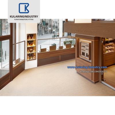 China Luxury Retail Store Cigar Shop Counter Tobacco Shop Cabinet Smoke Vape Shop Showcase Display for sale