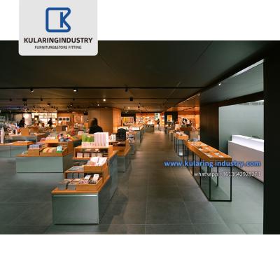 China Customized design boutique shop display furniture store fixtures show racks boutique store interior decoration design for sale