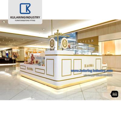 China Customized Design Retail Kiosk Mall Store Showcase Coffee Shop Kiosk Business Showcase Display Coffee Kiosk Indoor Outdoor Design for sale