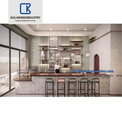 China KULARING Ice Cream Bubble Tea Kiosk Juice Shop Interior Design Coffee Shop Milk Tea Shop Modern Fancy Design for sale