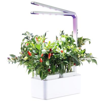 China Smart Aeroponic Kit Hydroponic Patent Self Watering Plant Pot Garden Indoor Vertical Light Europe Herb Garden Led Hydroponic Grow for sale