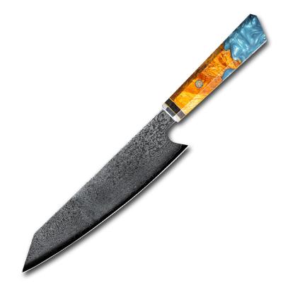 China Wholesale 8 Inch VG10 Damascus Kitchen Resin Handle Viable Gyuto Knife for sale