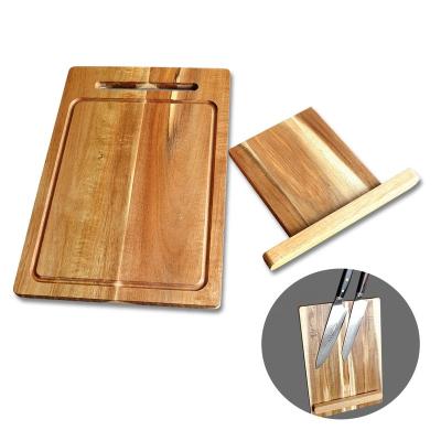 China Sustainable 2022 New Arrival 2in1 Magnetic Knife Holder With Cutting Board for sale