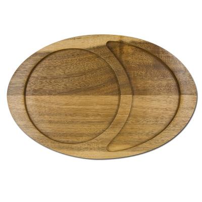 China Sustainable Hot Selling Wooden Acacia Moon And Sun Serving Tray Fruit Tray Nuts Dish for sale