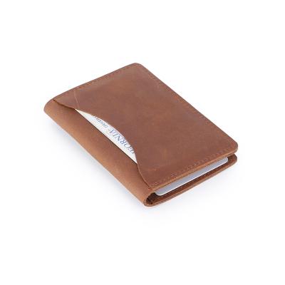 China Full Grain Waterproof Leather Mini Wallet Design OEM Custom Your Logo Men Wallet for sale