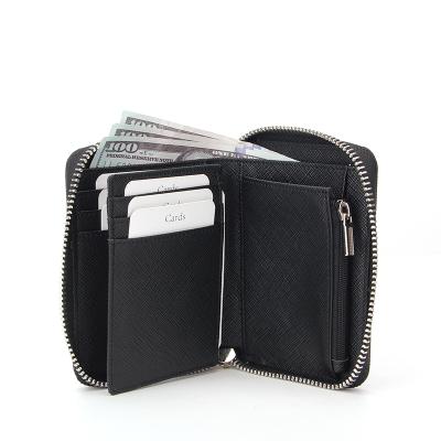 China Wholesale RFID Zipper Wallet Men RFID Blocking Coin Wallet for sale