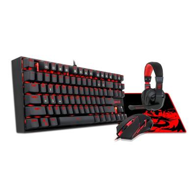 China For Game Redragon K552-BB LED 87 Backlit Key Mechanical Game KeyboardK and mouseand mousepad and headset 4 in 1 handset for sale