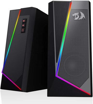 China EZCast Redragon GS520 Anvil RGB Speaker 2.0 Channel PC Desktop Stereo Speaker with 6 Color LED Modes for sale