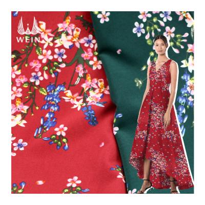 China WI-D04 Stretch Discount 100D 4 Way Floral Printed Stretch Fabric For Garment for sale