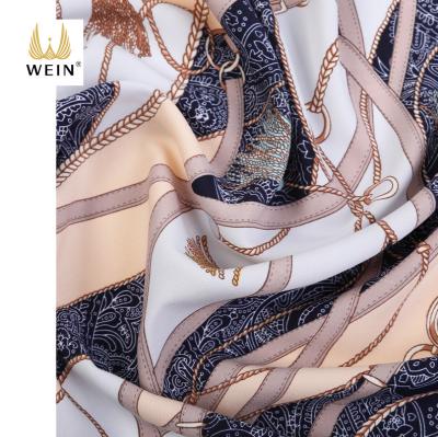 China Anti-Static WI-B16 Wrinkle Free Not See Through Typical Wool Peach Fabric Warp Printing Textile For Garments for sale