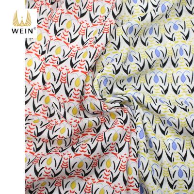 China WI-A09-00172 Morden design anti-static fabric in color chart polyester running soft floral printed woven fabric for women dress for sale