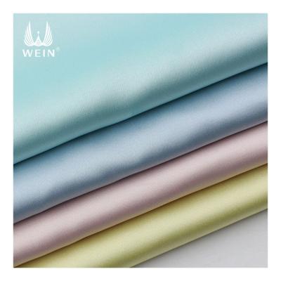 China Good quality solid color 90gsm stretch fabric anti-static colored stretch satin fabric for tops for sale