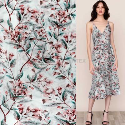 China WI-B06 Anti-Static Haute Couture Flower Designs 90gsm Flaw Soft Crepe Digital Printing Fabric With 100% Polyester for sale