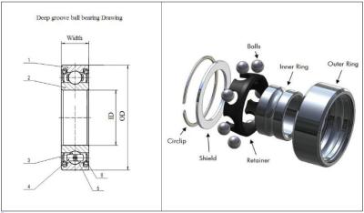 China Hear Resistant Deep Groove Ball Bearings For Dry Cleaning Machine ISO Listed for sale