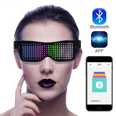 China Flash Wireless Led Shutter Glasses Led Sunglasses USB Led Eye Glasses for sale