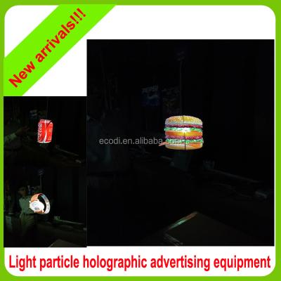 China Plastic Newcomers Light Particle Holographic Advertising Equipment With Custom Designs for sale