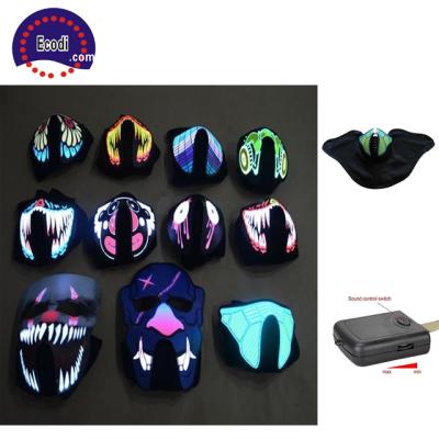 China Be Different And Even Unique Cheap Sound Sensor Led Mask / Custom Music Activated Party Mask for sale