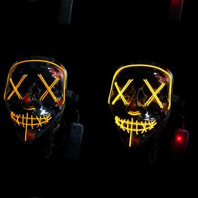 China Sound Activted Luminous Led Flashing EL Wire Mask , Christmas Favorites EL Mask for sale