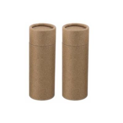 China 7g 14g 25g 60g 75g Biodegradable Eco-Friendly Lift Up Kraft Paper Lip Balm Tubes Biodegradable Cardboard Deodorant Stick Custom Paper Tube for sale