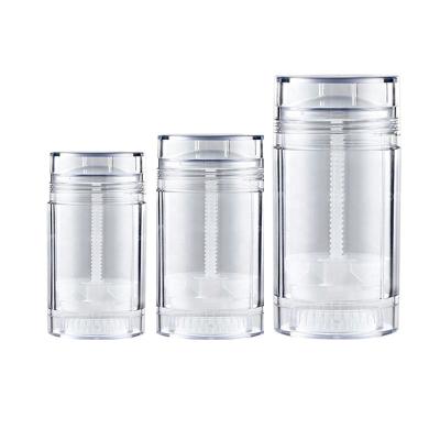 China BEAUTY PACKAGING Transaprant Empty Cosmetic Containers Round Deodorant Stick Packaging Tube 30g 50g 75g for sale