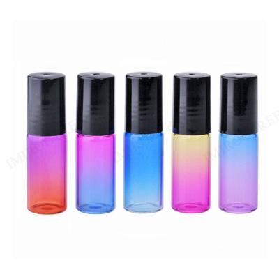 China Personal Care 5ml Perfume Essential Oil Glass Roller Bottles Cosmetic Glass Roll On Vials for sale