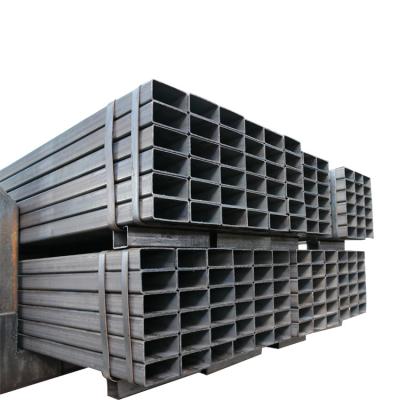 China Structure Pipe Q195 Oiled Black Annealed Steel CR Tube / ERW Black Square / Rectangular Tube for sale