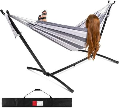 China New Arrival Durable Portable Swing Cotton Hammock For Garden Stand Base Indoor Outdoor Durable Hammock for sale