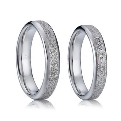 China Italian Gold Fashionable Jewelry Sets Titanium Diamond Stretch Wedding Band Ring for sale