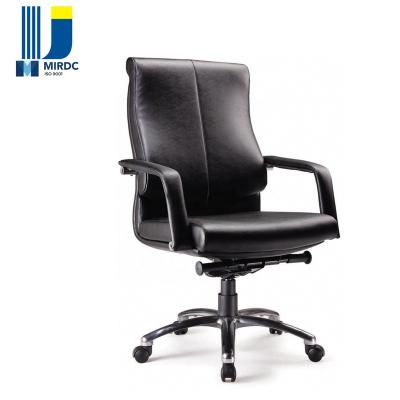 China Factory Made Leather Upholstered Executive Office Meeting Desk Chair Medium Back Seating Adjustable (Height) AJ02BKG for sale