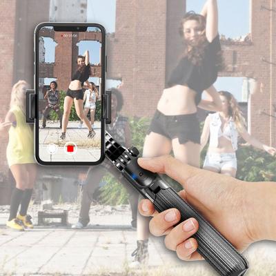 China Portable Mobile Phone 360 ​​Degree Rotation Selfie Stick For Phone Smart Foldable Tripod L08 Single Axis Gimbal Detachable Stabilizer for sale